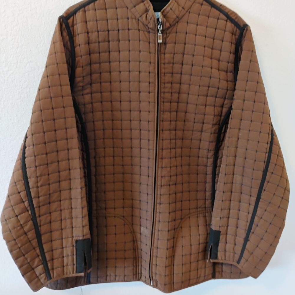 Brown Quilted Men's Jacket